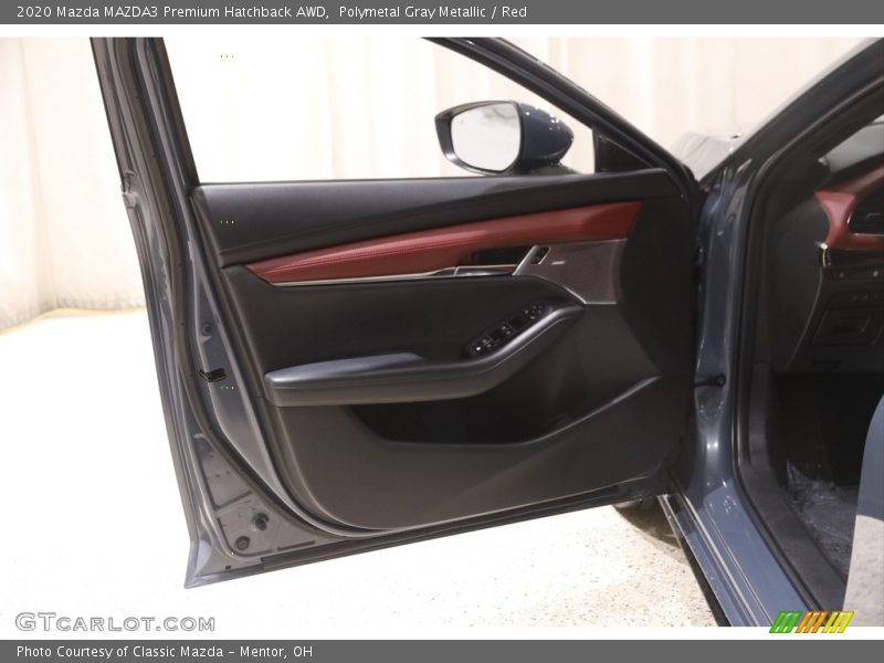 Polymetal Gray Metallic / Red 2020 Mazda MAZDA3 Premium Hatchback AWD