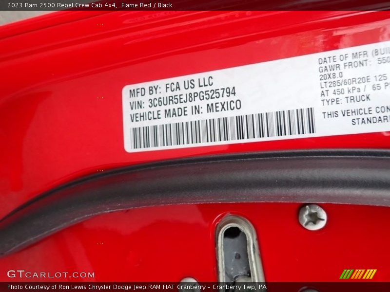 Flame Red / Black 2023 Ram 2500 Rebel Crew Cab 4x4