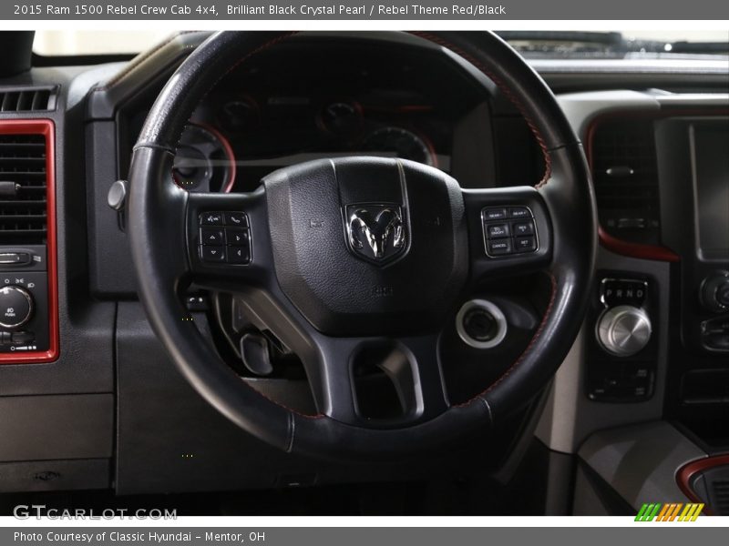 Brilliant Black Crystal Pearl / Rebel Theme Red/Black 2015 Ram 1500 Rebel Crew Cab 4x4