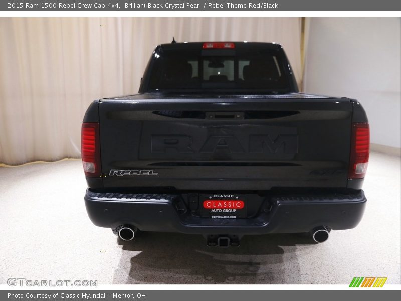 Brilliant Black Crystal Pearl / Rebel Theme Red/Black 2015 Ram 1500 Rebel Crew Cab 4x4