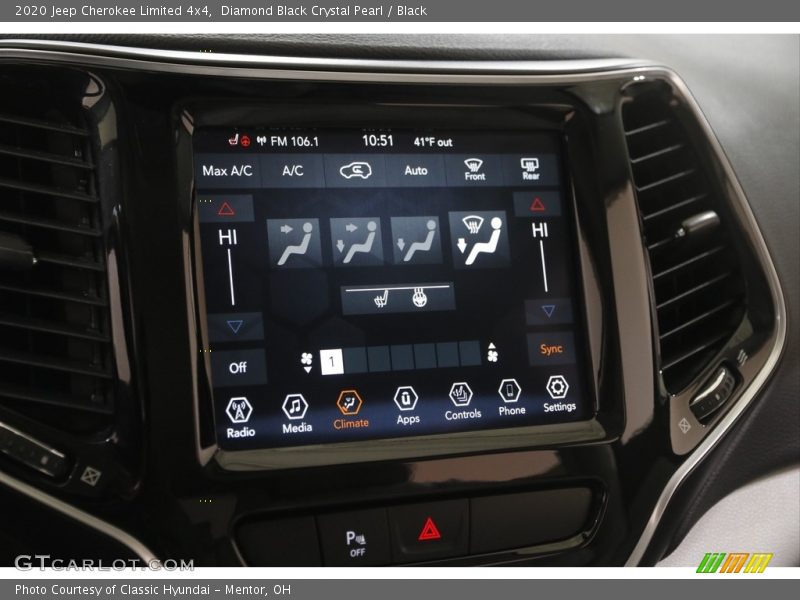 Diamond Black Crystal Pearl / Black 2020 Jeep Cherokee Limited 4x4