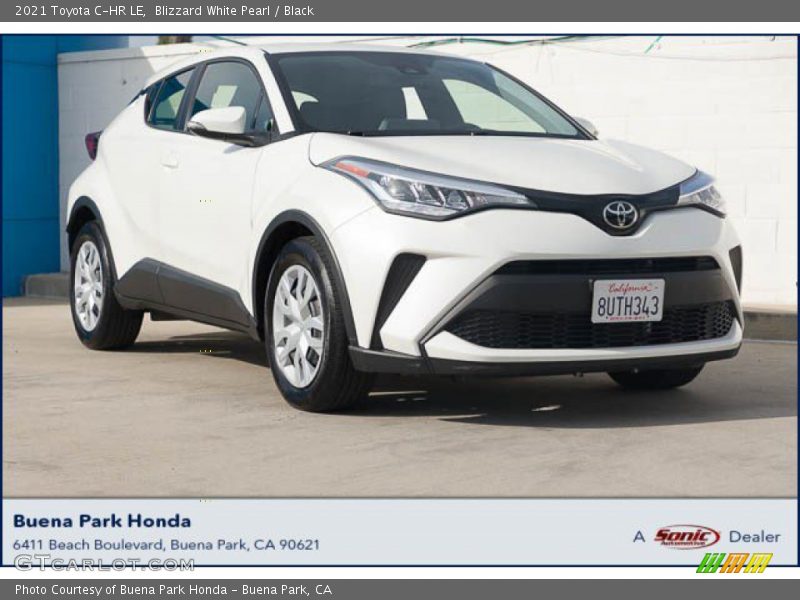 Blizzard White Pearl / Black 2021 Toyota C-HR LE