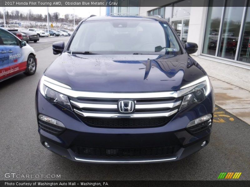 Obsidian Blue Metallic / Gray 2017 Honda Pilot Touring AWD