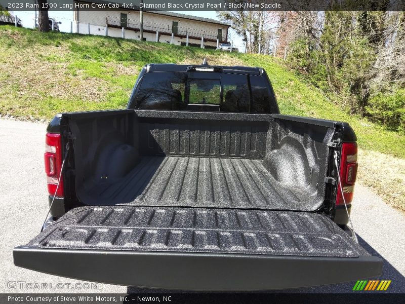 Diamond Black Crystal Pearl / Black/New Saddle 2023 Ram 1500 Long Horn Crew Cab 4x4