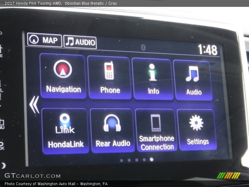 Obsidian Blue Metallic / Gray 2017 Honda Pilot Touring AWD