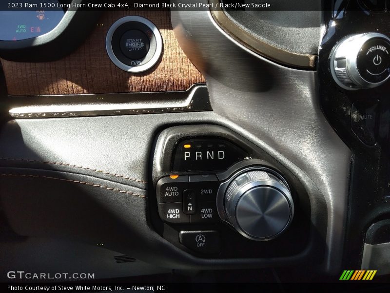 Diamond Black Crystal Pearl / Black/New Saddle 2023 Ram 1500 Long Horn Crew Cab 4x4