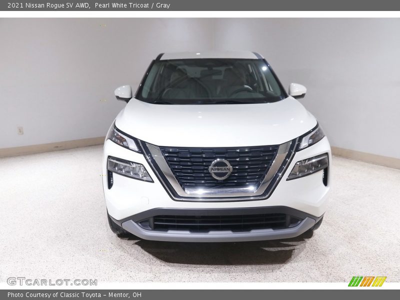 Pearl White Tricoat / Gray 2021 Nissan Rogue SV AWD