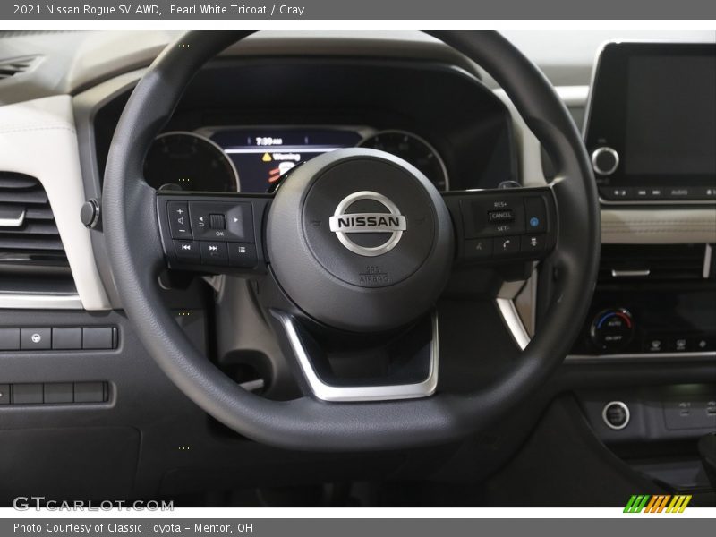 Pearl White Tricoat / Gray 2021 Nissan Rogue SV AWD