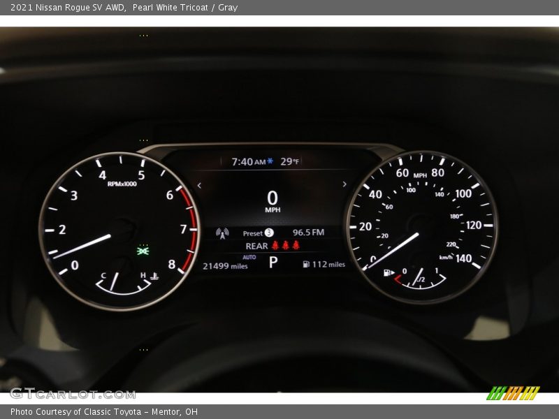 Pearl White Tricoat / Gray 2021 Nissan Rogue SV AWD