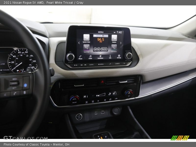 Pearl White Tricoat / Gray 2021 Nissan Rogue SV AWD