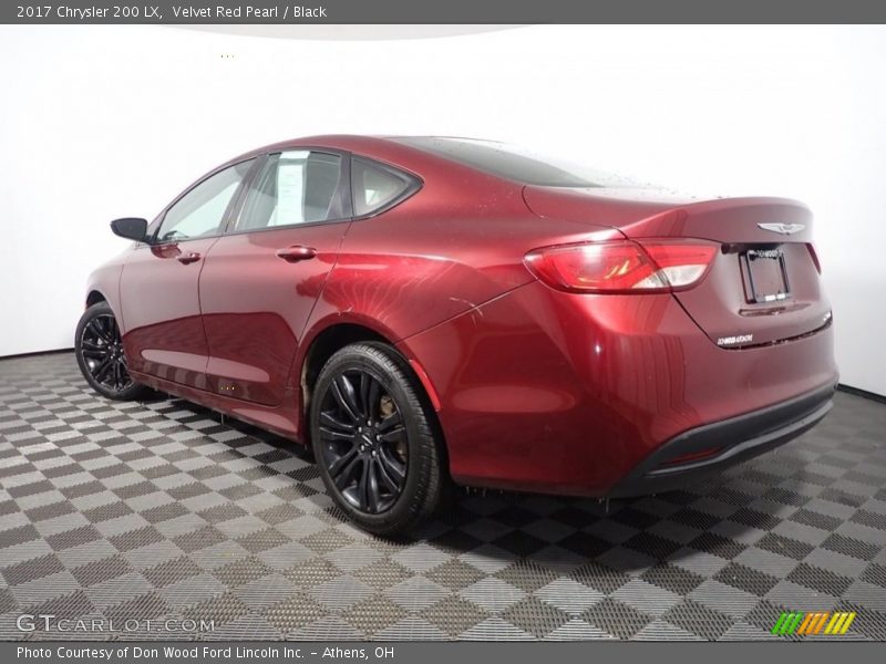 Velvet Red Pearl / Black 2017 Chrysler 200 LX
