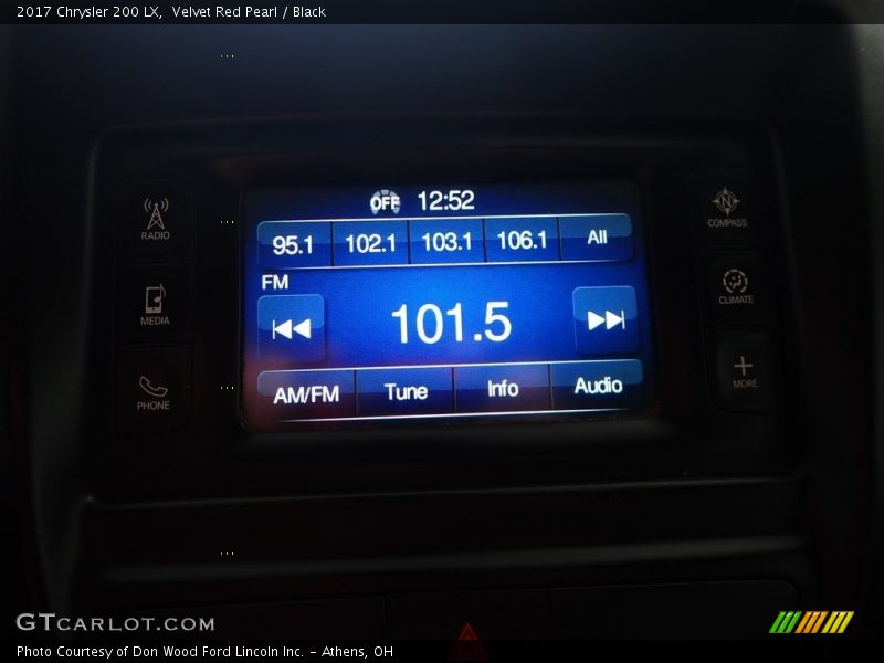 Velvet Red Pearl / Black 2017 Chrysler 200 LX