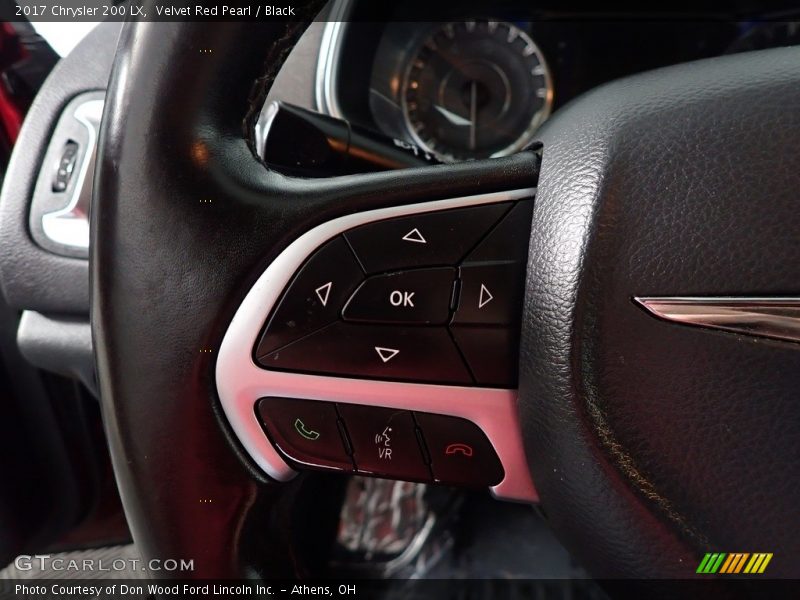 Velvet Red Pearl / Black 2017 Chrysler 200 LX