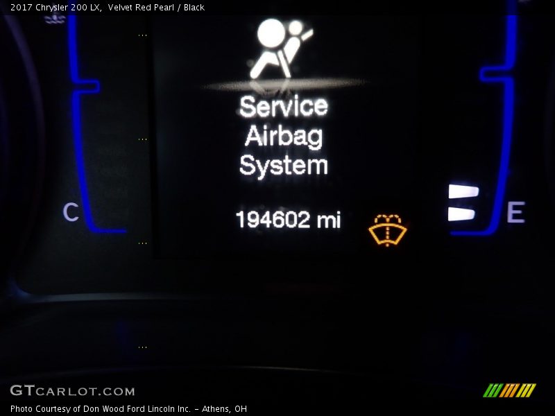 Velvet Red Pearl / Black 2017 Chrysler 200 LX