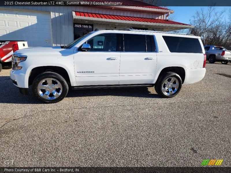 Summit White / Cocoa/Mahogany 2015 Chevrolet Suburban LTZ 4WD
