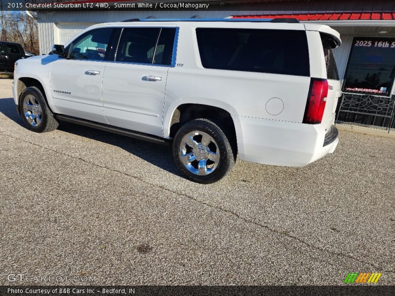 Summit White / Cocoa/Mahogany 2015 Chevrolet Suburban LTZ 4WD