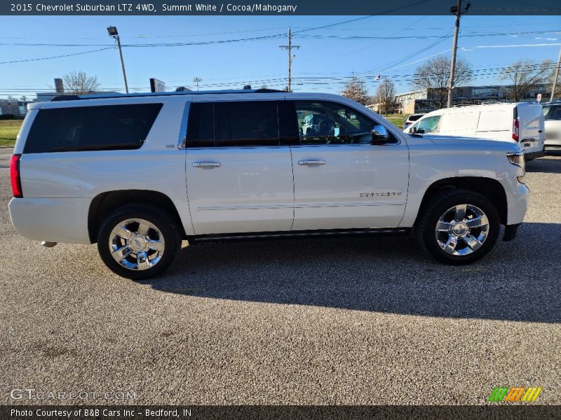 Summit White / Cocoa/Mahogany 2015 Chevrolet Suburban LTZ 4WD