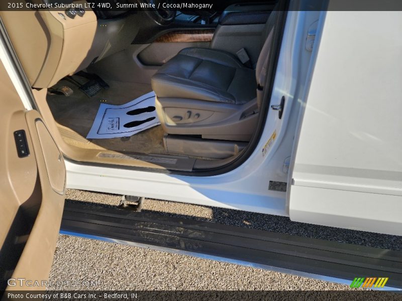 Summit White / Cocoa/Mahogany 2015 Chevrolet Suburban LTZ 4WD