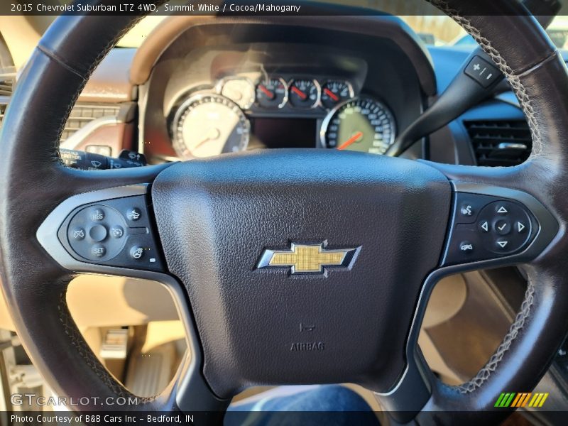 Summit White / Cocoa/Mahogany 2015 Chevrolet Suburban LTZ 4WD
