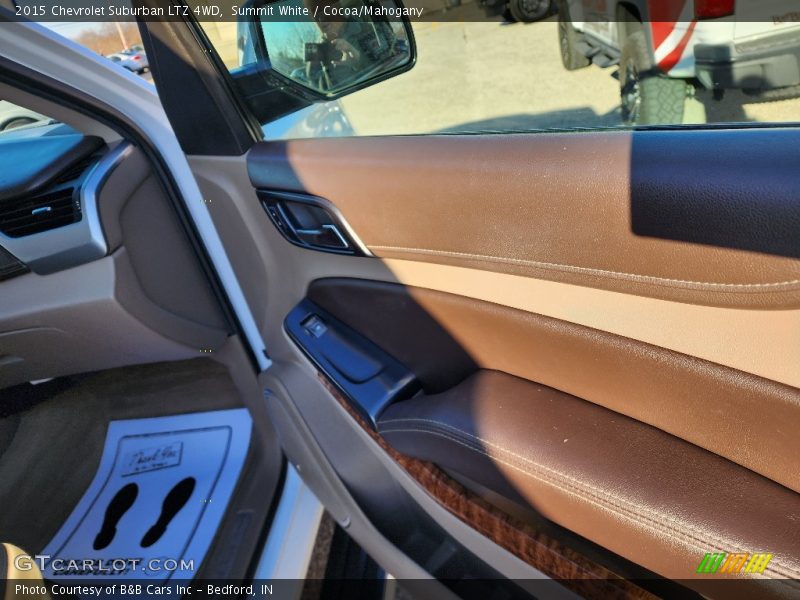 Summit White / Cocoa/Mahogany 2015 Chevrolet Suburban LTZ 4WD
