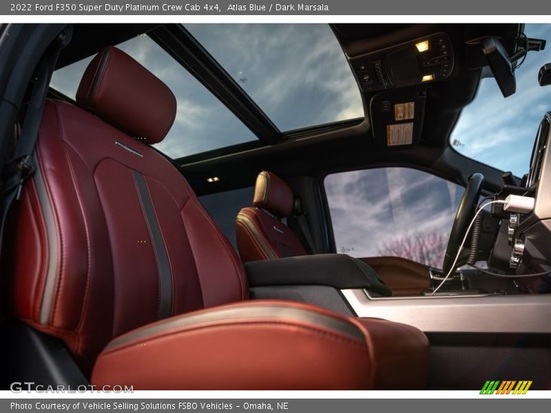Atlas Blue / Dark Marsala 2022 Ford F350 Super Duty Platinum Crew Cab 4x4