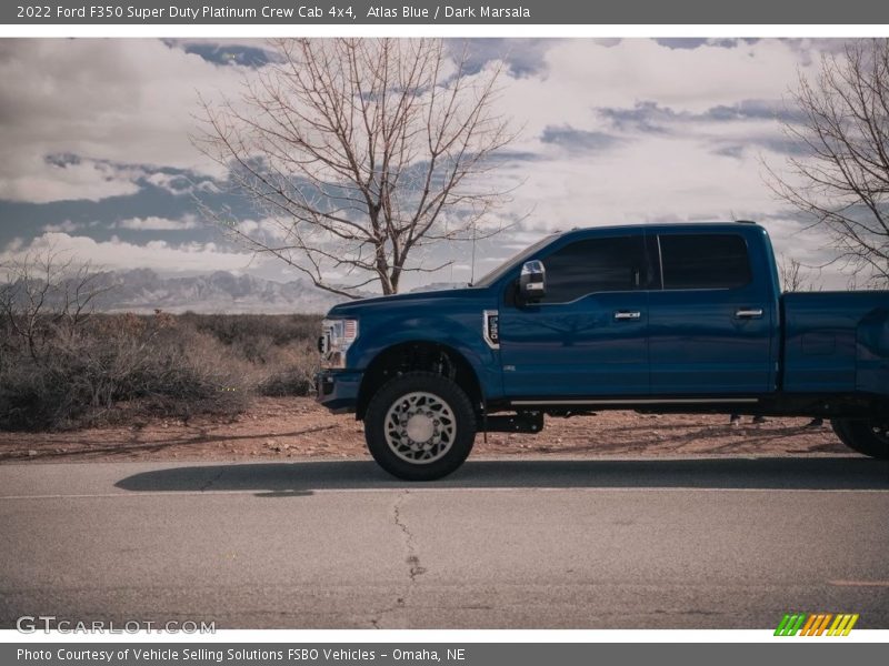 Atlas Blue / Dark Marsala 2022 Ford F350 Super Duty Platinum Crew Cab 4x4