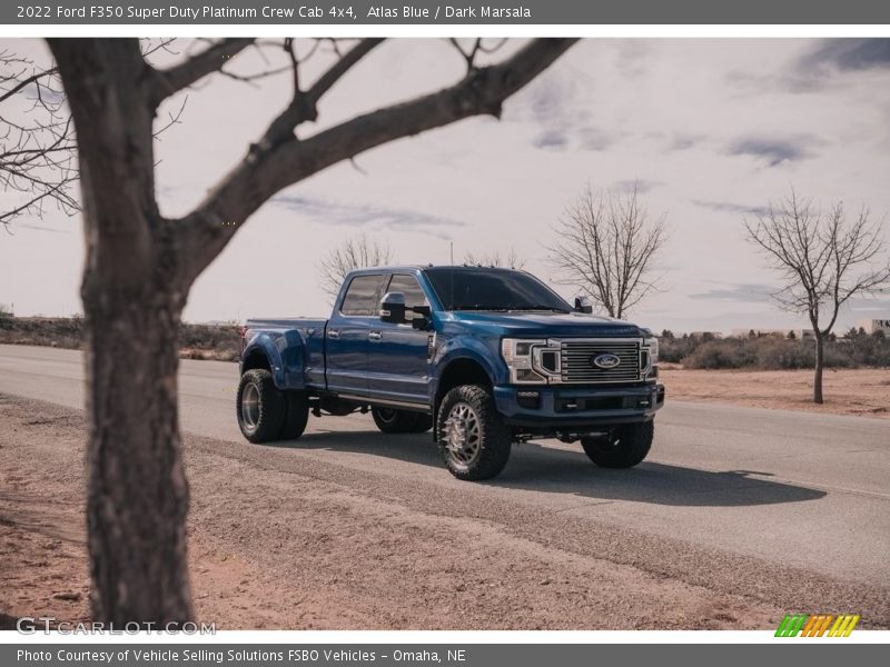 Atlas Blue / Dark Marsala 2022 Ford F350 Super Duty Platinum Crew Cab 4x4