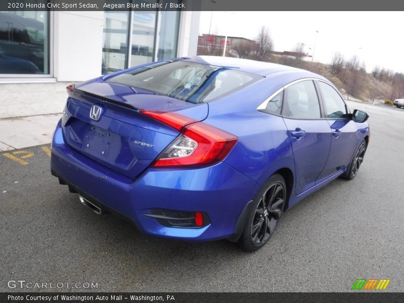Aegean Blue Metallic / Black 2020 Honda Civic Sport Sedan