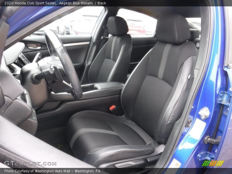 Aegean Blue Metallic / Black 2020 Honda Civic Sport Sedan