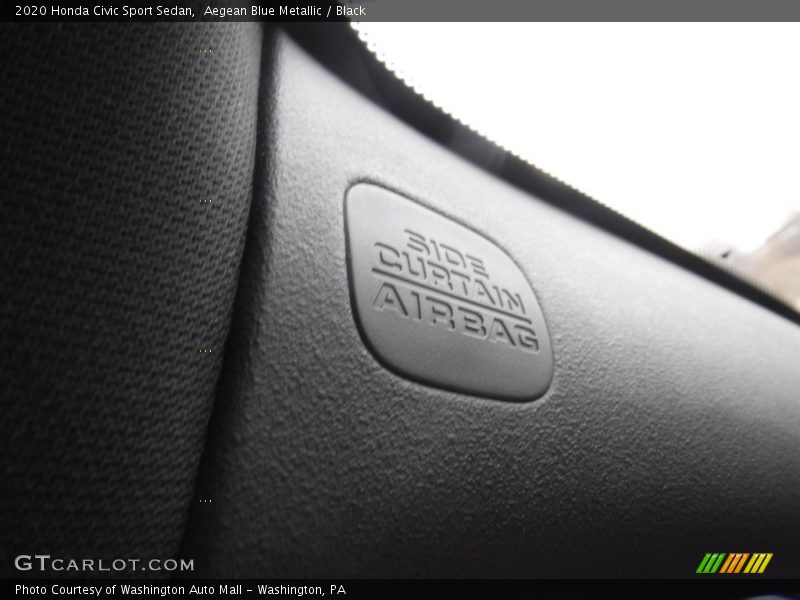Aegean Blue Metallic / Black 2020 Honda Civic Sport Sedan