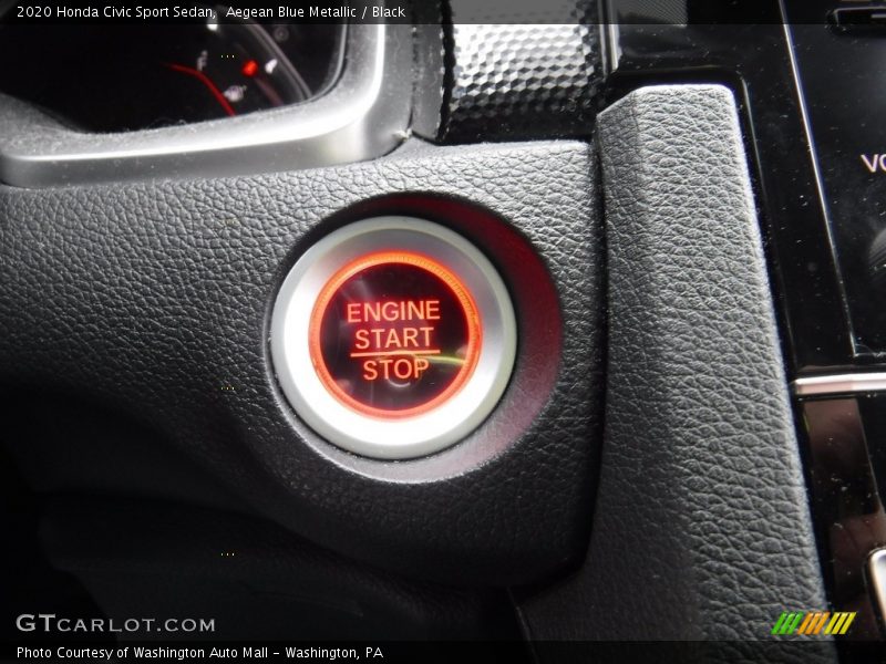 Aegean Blue Metallic / Black 2020 Honda Civic Sport Sedan