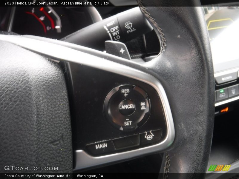 Aegean Blue Metallic / Black 2020 Honda Civic Sport Sedan