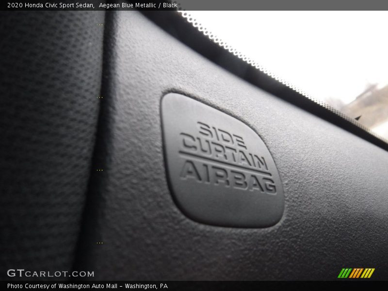 Aegean Blue Metallic / Black 2020 Honda Civic Sport Sedan