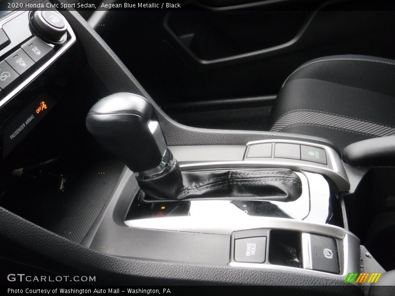 Aegean Blue Metallic / Black 2020 Honda Civic Sport Sedan