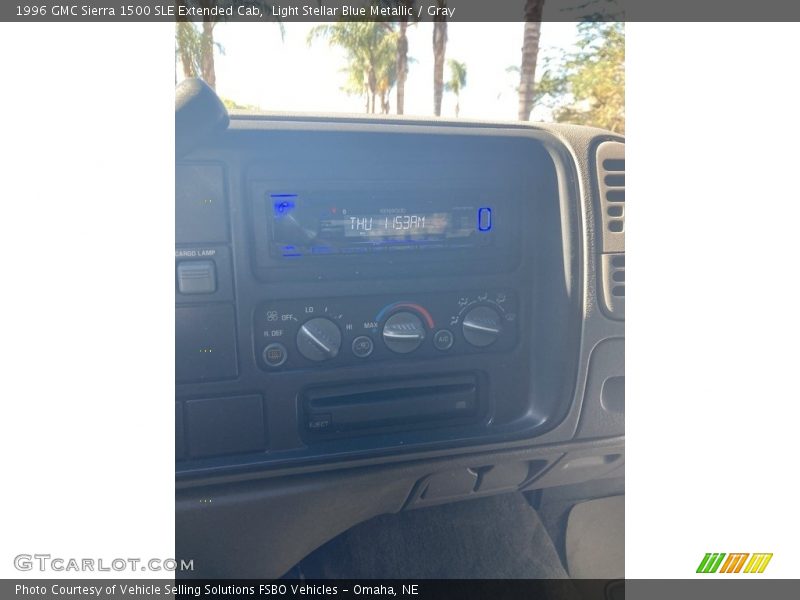 Light Stellar Blue Metallic / Gray 1996 GMC Sierra 1500 SLE Extended Cab