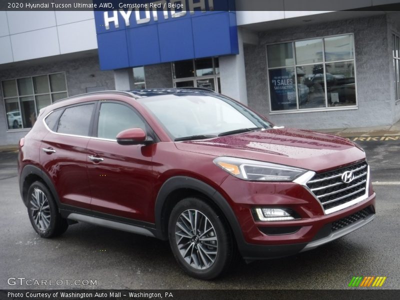 Gemstone Red / Beige 2020 Hyundai Tucson Ultimate AWD