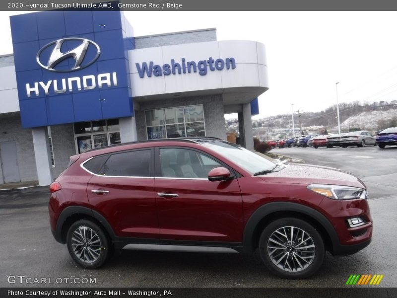 Gemstone Red / Beige 2020 Hyundai Tucson Ultimate AWD