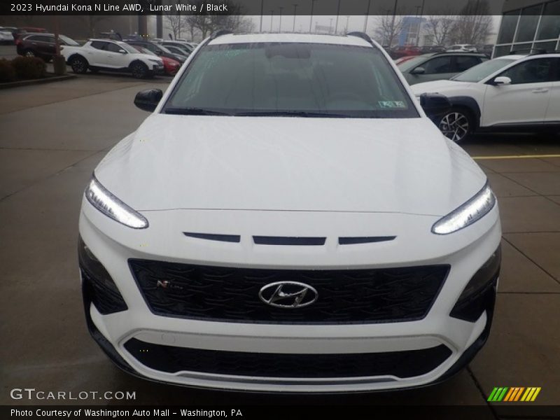 Lunar White / Black 2023 Hyundai Kona N Line AWD