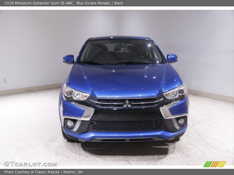 Blue Octane Metallic / Black 2018 Mitsubishi Outlander Sport SE AWC
