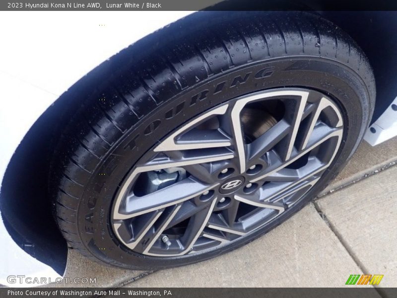 Lunar White / Black 2023 Hyundai Kona N Line AWD