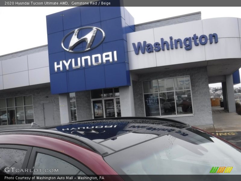 Gemstone Red / Beige 2020 Hyundai Tucson Ultimate AWD