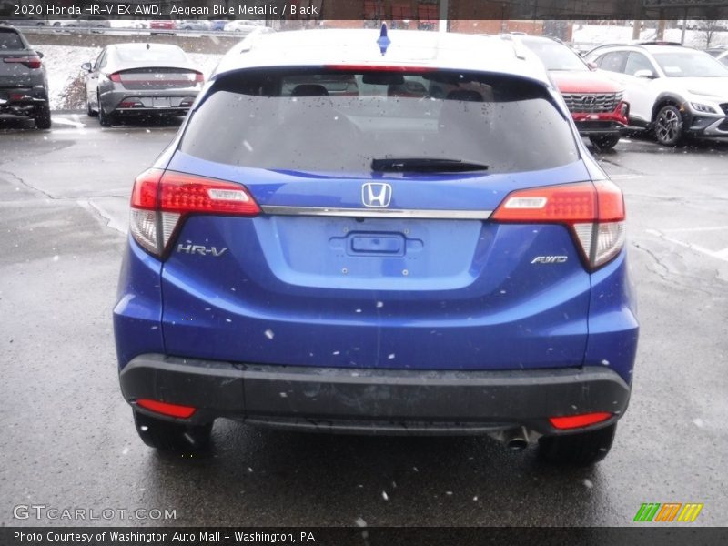 Aegean Blue Metallic / Black 2020 Honda HR-V EX AWD