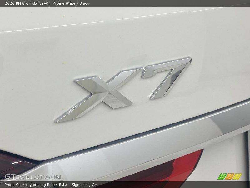 Alpine White / Black 2020 BMW X7 xDrive40i