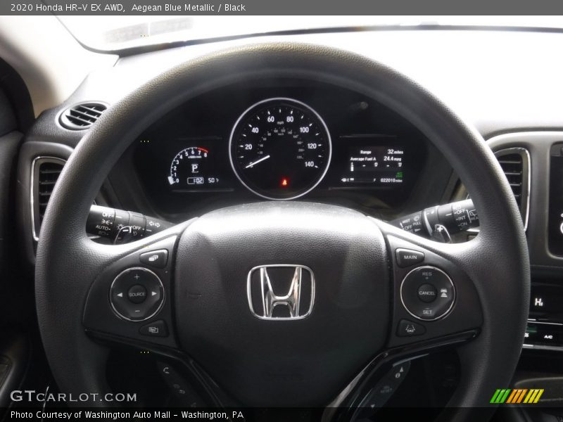 Aegean Blue Metallic / Black 2020 Honda HR-V EX AWD