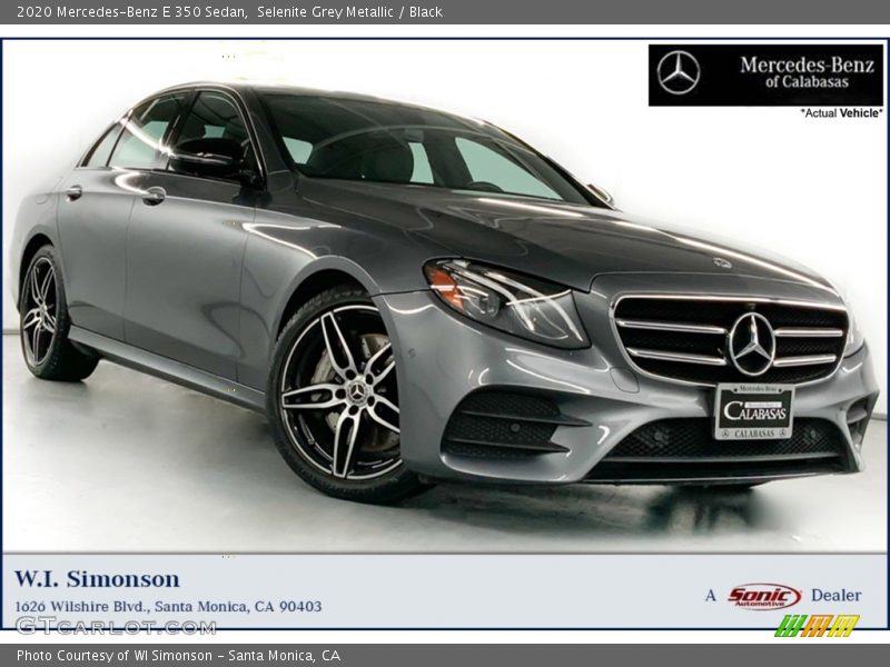 Selenite Grey Metallic / Black 2020 Mercedes-Benz E 350 Sedan