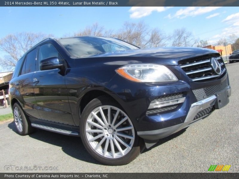 Lunar Blue Metallic / Black 2014 Mercedes-Benz ML 350 4Matic