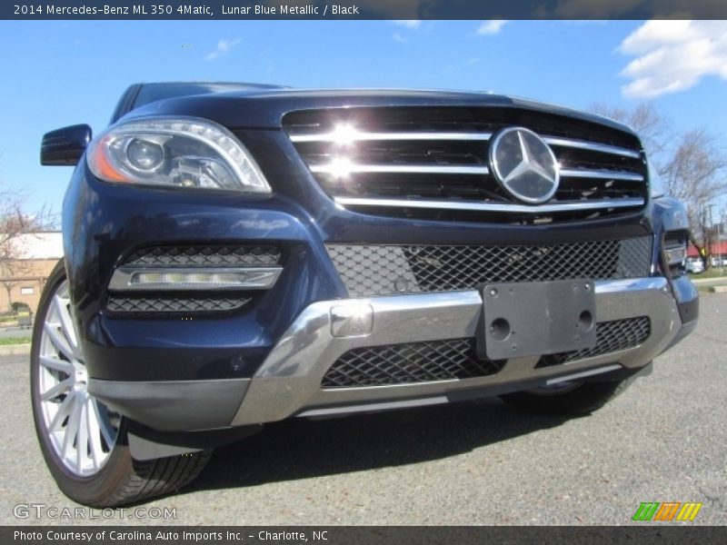 Lunar Blue Metallic / Black 2014 Mercedes-Benz ML 350 4Matic
