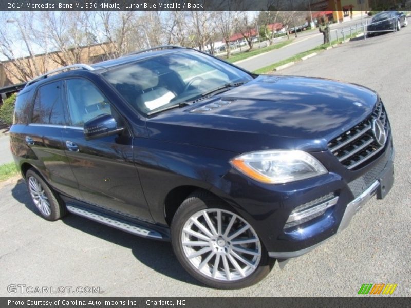 Lunar Blue Metallic / Black 2014 Mercedes-Benz ML 350 4Matic