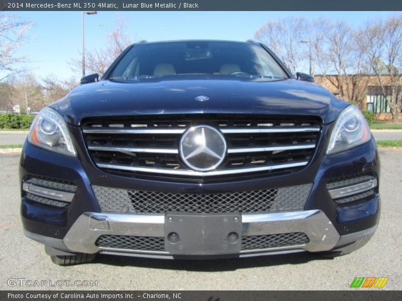Lunar Blue Metallic / Black 2014 Mercedes-Benz ML 350 4Matic
