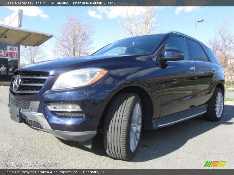 Lunar Blue Metallic / Black 2014 Mercedes-Benz ML 350 4Matic